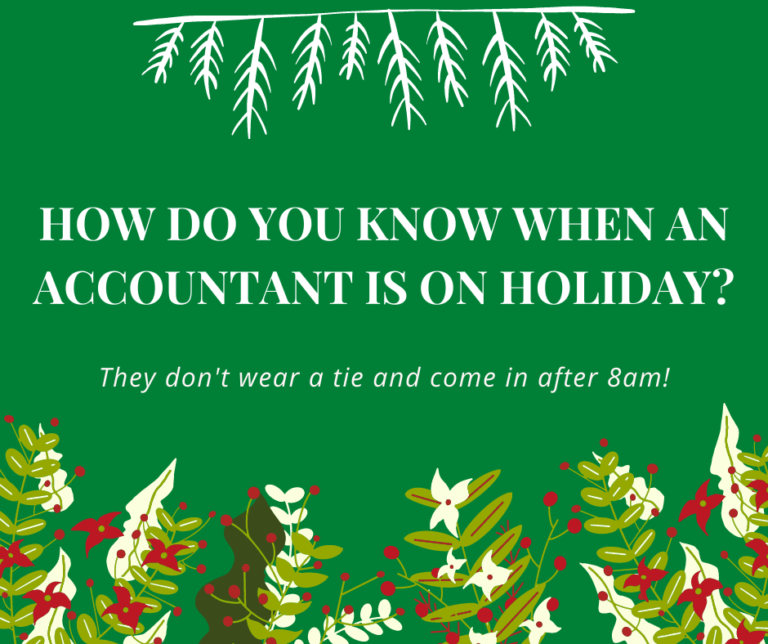 Accountant on Holiday Joke