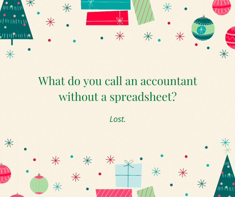 Accountant with Spreadsheet Joke