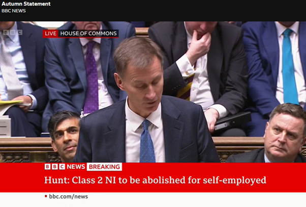2023 Autumn Budget Class 2 NI to be abolished for self-employed